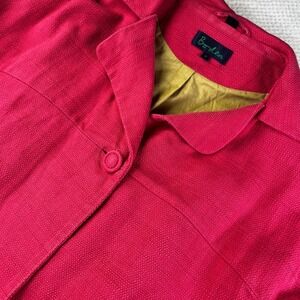 Boden Womens Pink Textured Cotton Cropped Jacket Size 12 UK Size 8 US WideSleeve